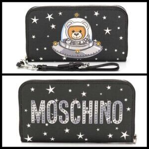 💕MOSCHINO💕 Space Ship Bear Zip Around Wallet